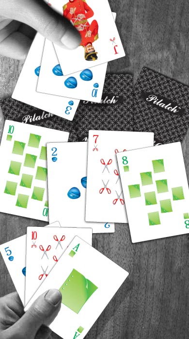 An example where two players each have a pair of Tens.